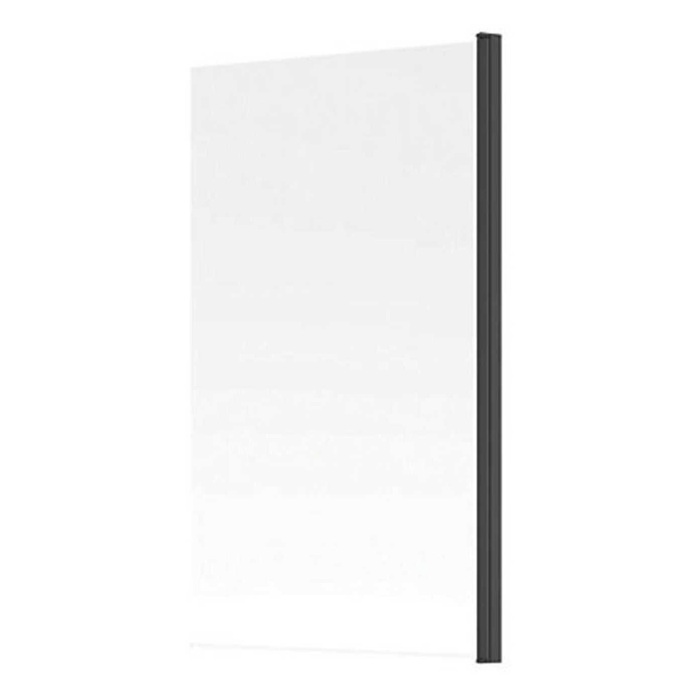 Semi-Framed Matt Black Bath Screen Reversible 800mm x 1400mm - Image 1