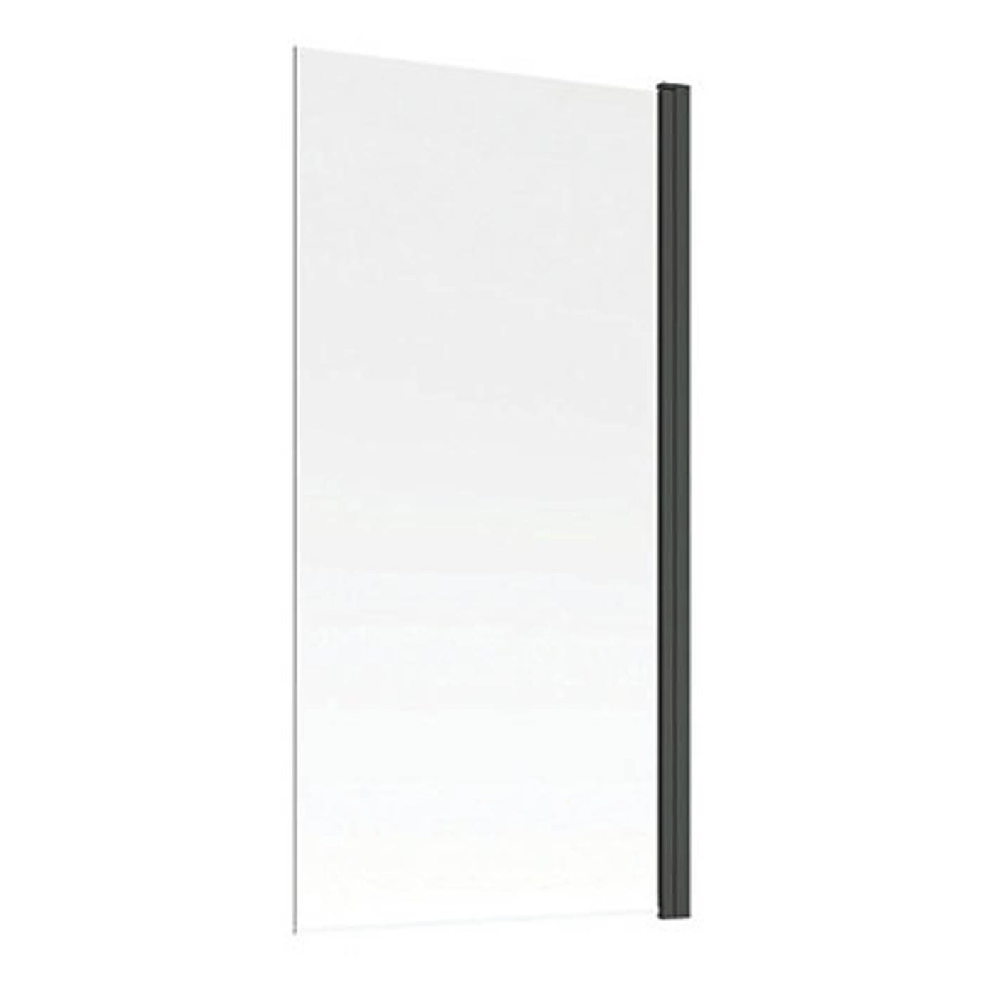 Semi-Framed Matt Black Bath Screen Reversible 800mm x 1400mm - Image 2