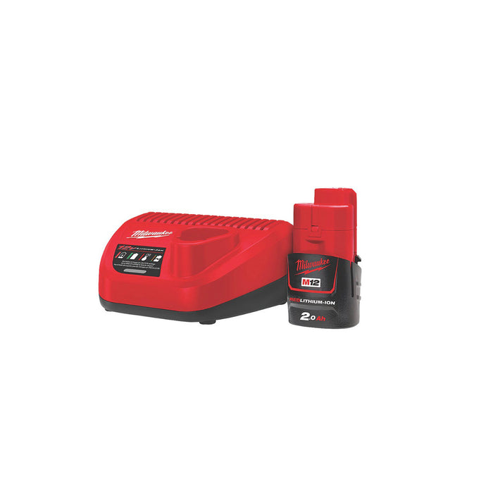 Milwaukee Battery And Charger Set 12V 2.0Ah Li-Ion M12NRG-201 For M12 Tools - Image 1