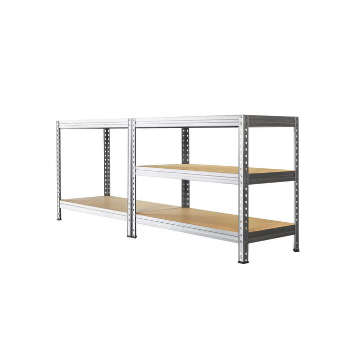 Shelving Unit 5 Tier Silver Heavy Duty Steel Shelves Garage Storage Racks - Image 3