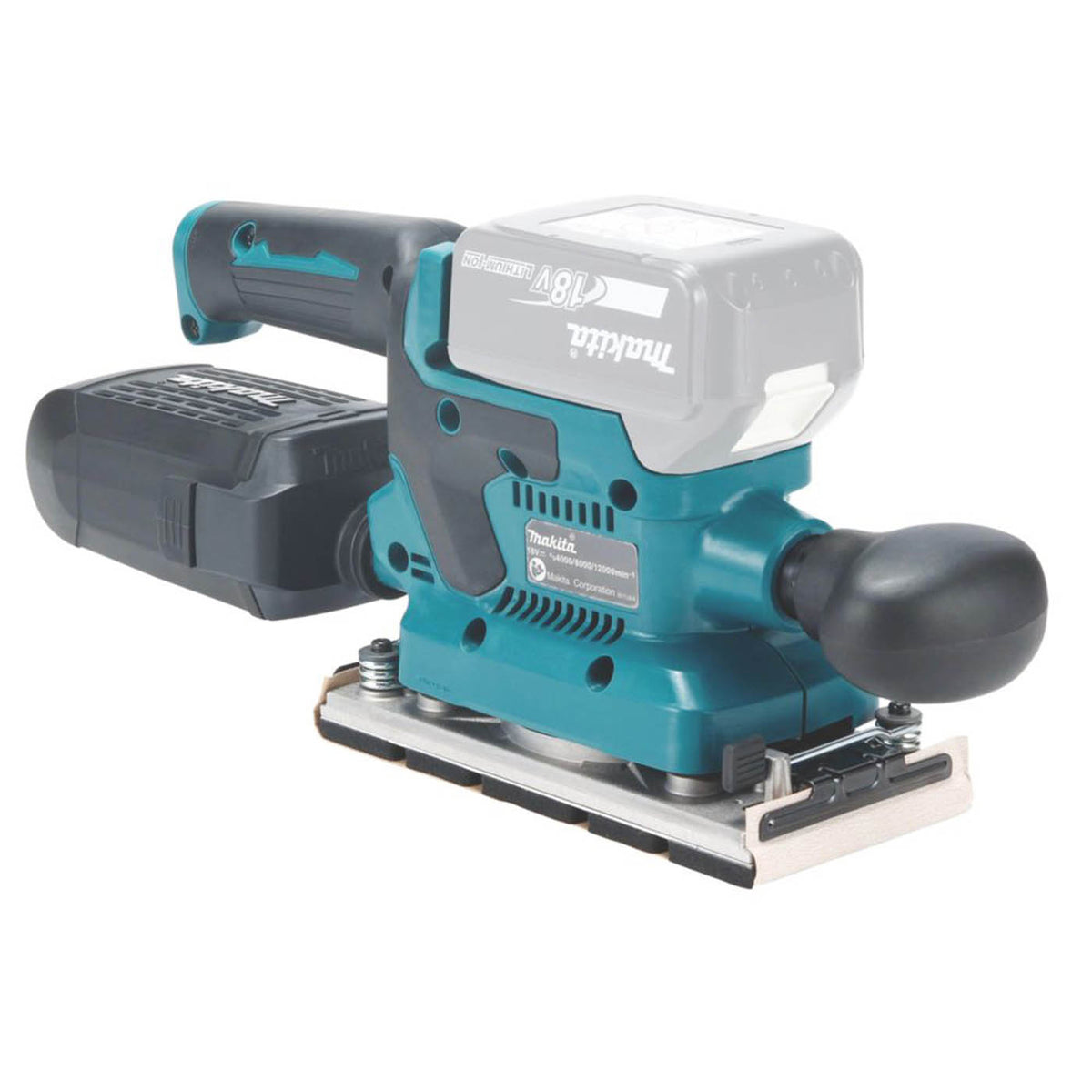 Makita Detail Sander DBO382 Cordless Compact 3-Speed 18V Li-Ion LXT Body Only - Image 3
