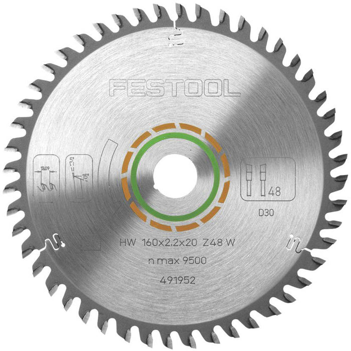 Festool TCT Circular Saw Blade 160mm Wood 48 Teeth Cross Fine Clean Cut - Image 2