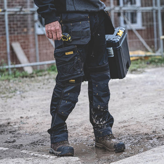 DeWalt Work Trousers Mens Regular Fit Black Grey Stretch Multi Pockets 40"W 33"L - Image 6