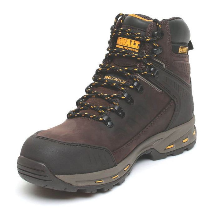 DeWalt Mens Safety Boots Brown Ankle Hiker Water-Resistant Aluminium Toe Size 10 - Image 4