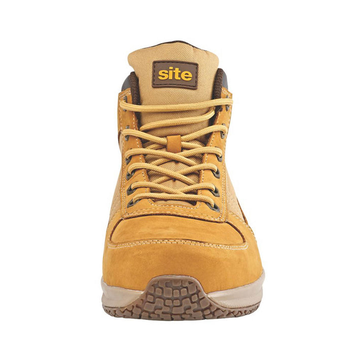 Site Safety Boots Mens Wide Fit Wheat Leather Lightweight Steel Toe Size 12 - Image 4