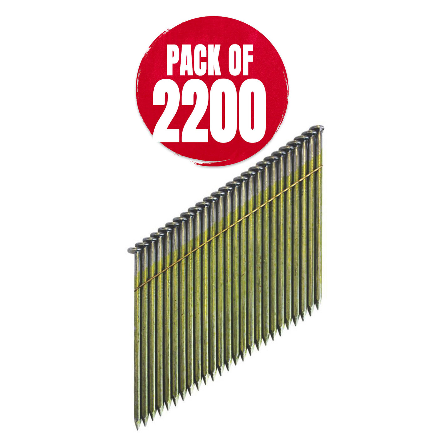 DeWalt Framing Stick Nails Bright Collated Smooth Shank 3.1 x 90mm 2200 Pack - Image 1