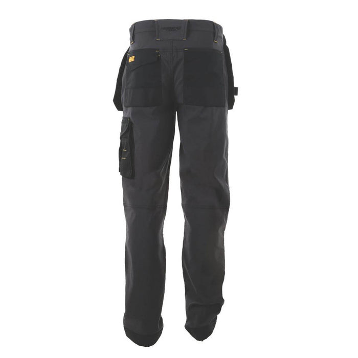 DeWalt Work Trousers Mens Regular Fit Grey Black Stretch Multi Pockets 40"W 29"L - Image 2