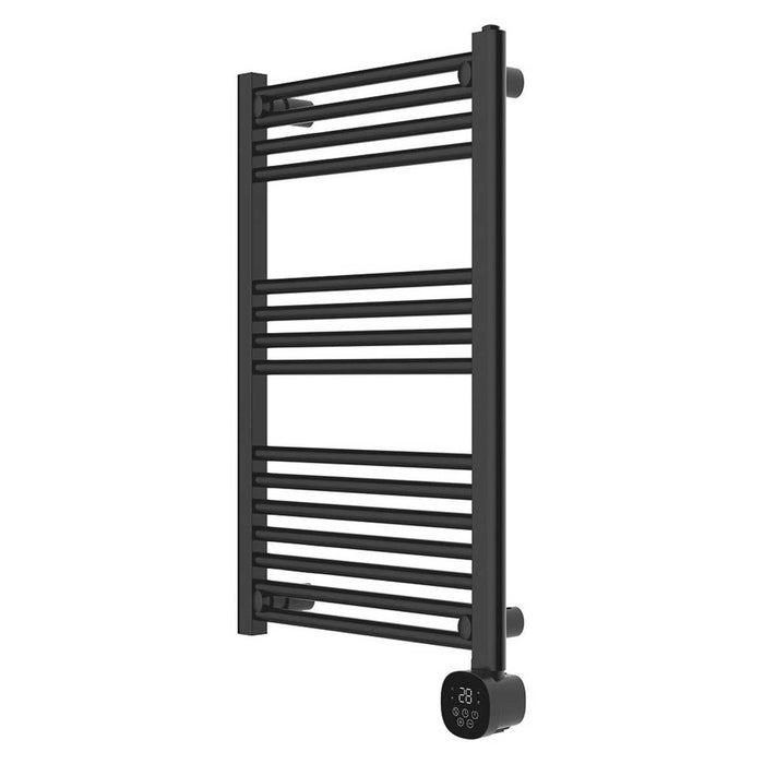 Towel Rail Radiator Electric Smart Black Flat Bathroom Warmer 500W (H)80x(W)50cm - Image 1