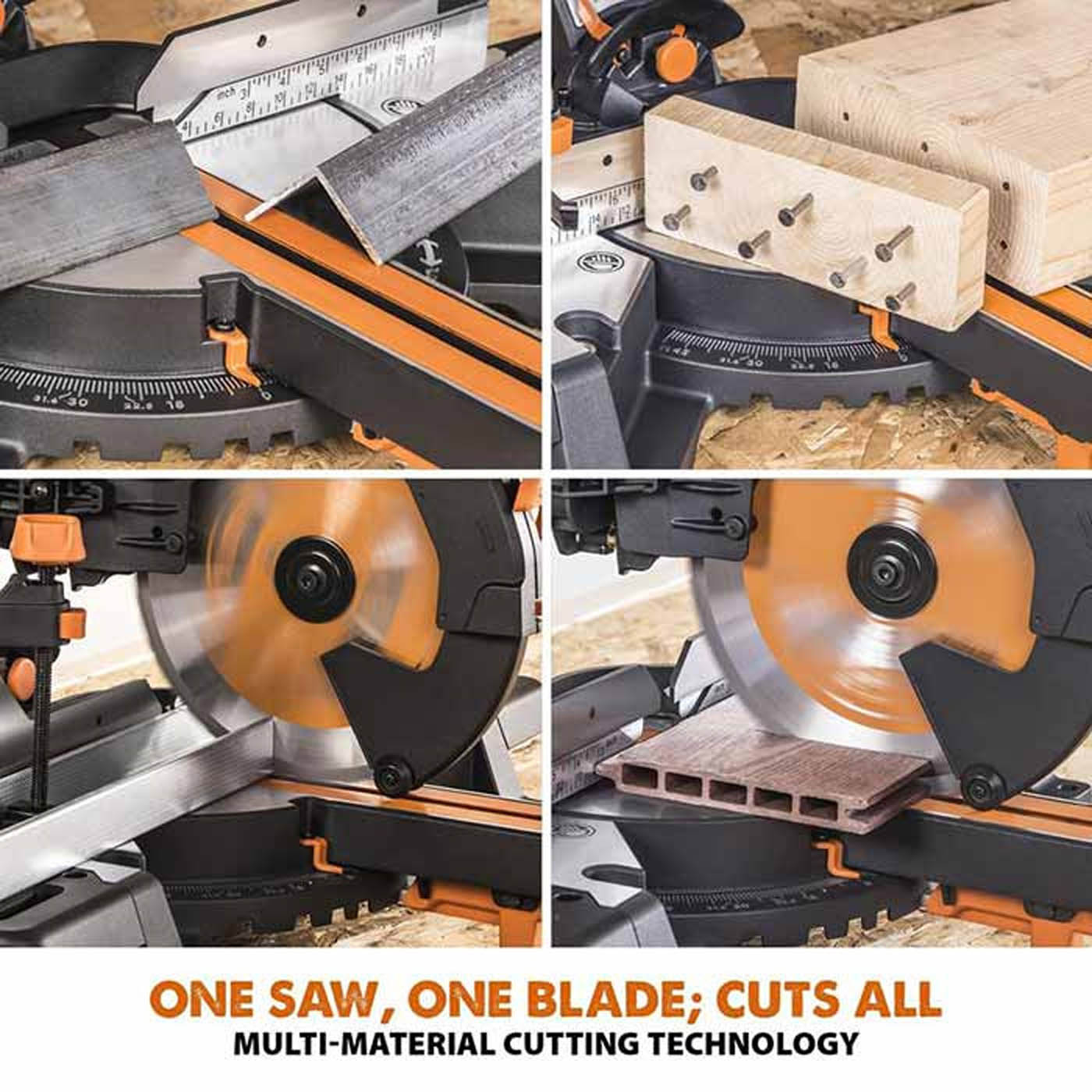 Evolution Mitre Saw Electric R255SMS-DB 255mm Double Bevel Sliding 2000W - Image 2