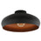 Ceiling Light Black Copper Retro Metal Round Shade Compact For Low Ceilings 40cm - Image 1