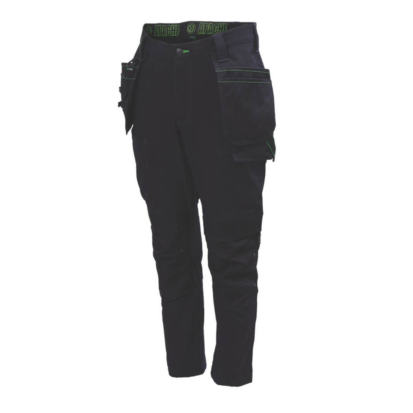 Apache Stretch Work Trouser Calgary Black 34" W 33" L - Image 1