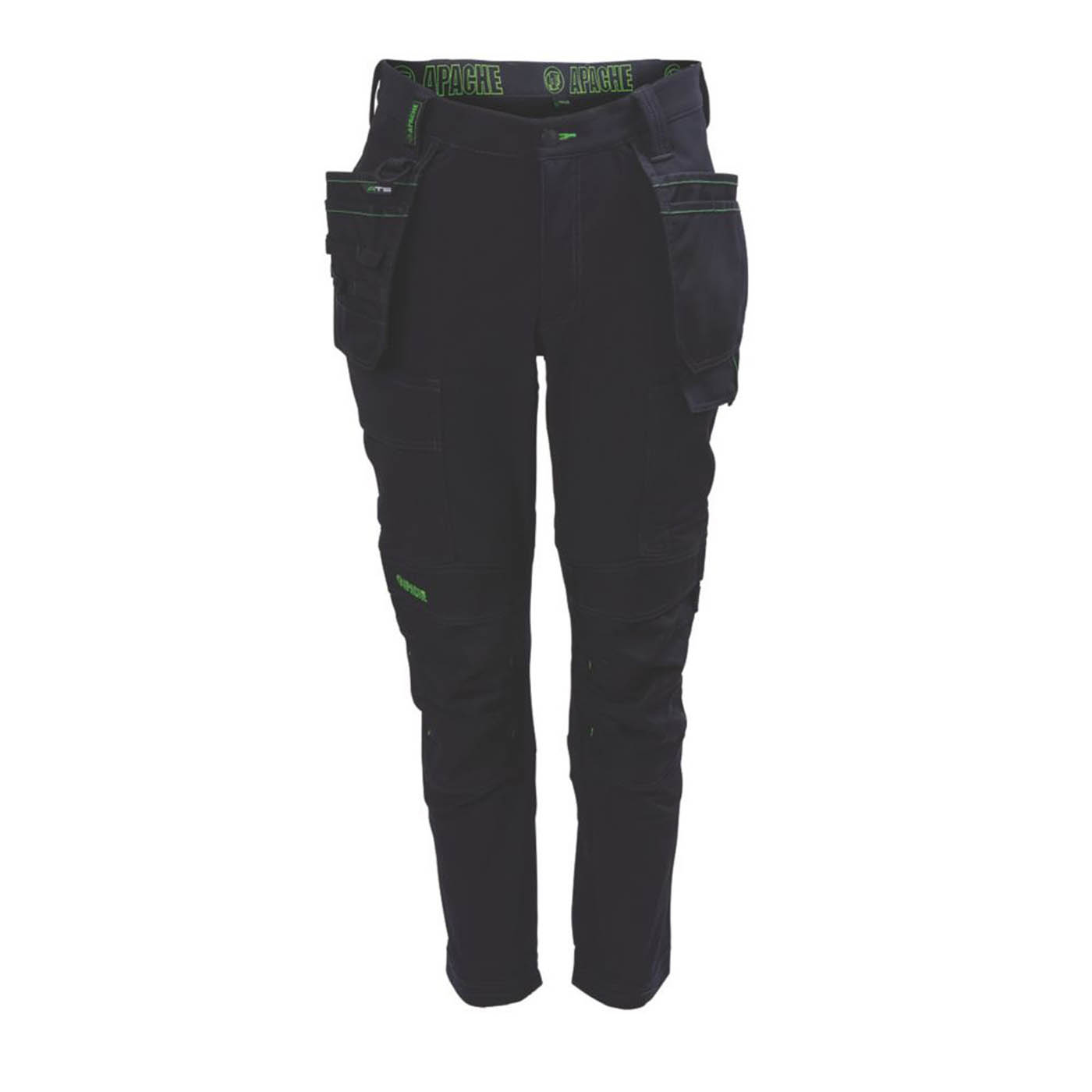 Apache Stretch Work Trouser Calgary Black 34" W 33" L - Image 2