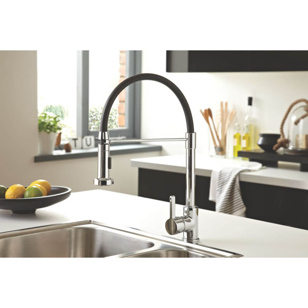 Bristan Kitchen Tap Mono Mixer Chrome Pull Out Spray Single Lever Modern Faucet - Image 3