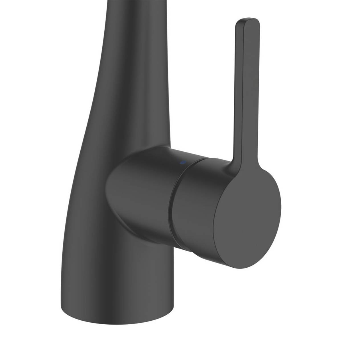 Swirl Kitchen Sink Tap Mono Mixer Matt Black Pull Out Single Lever Modern Faucet - Image 5