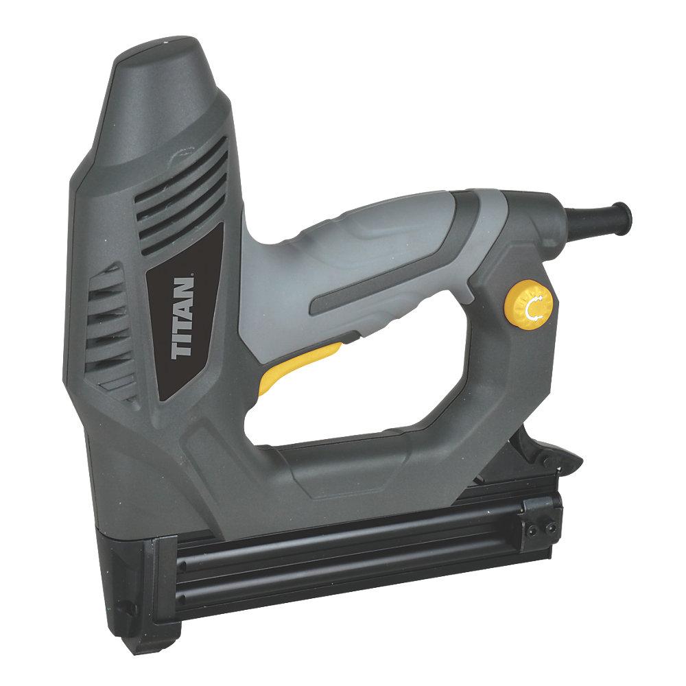 Titan Nail Gun Stapler Corded Electric TTB517STP Soft-Grip Second Fix 240V - Image 1