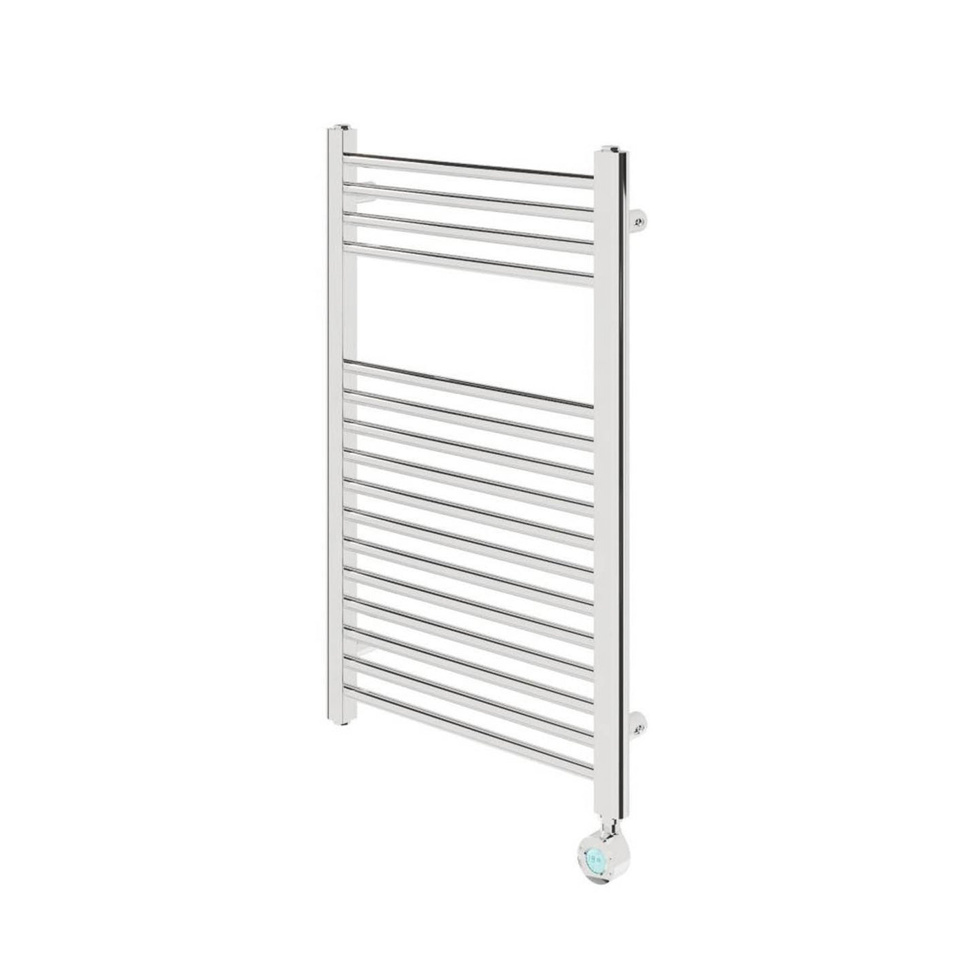 Flomasta Electric Towel Rail Radiator Chrome Flat Bathroom Warmer 80x50cm - Image 1