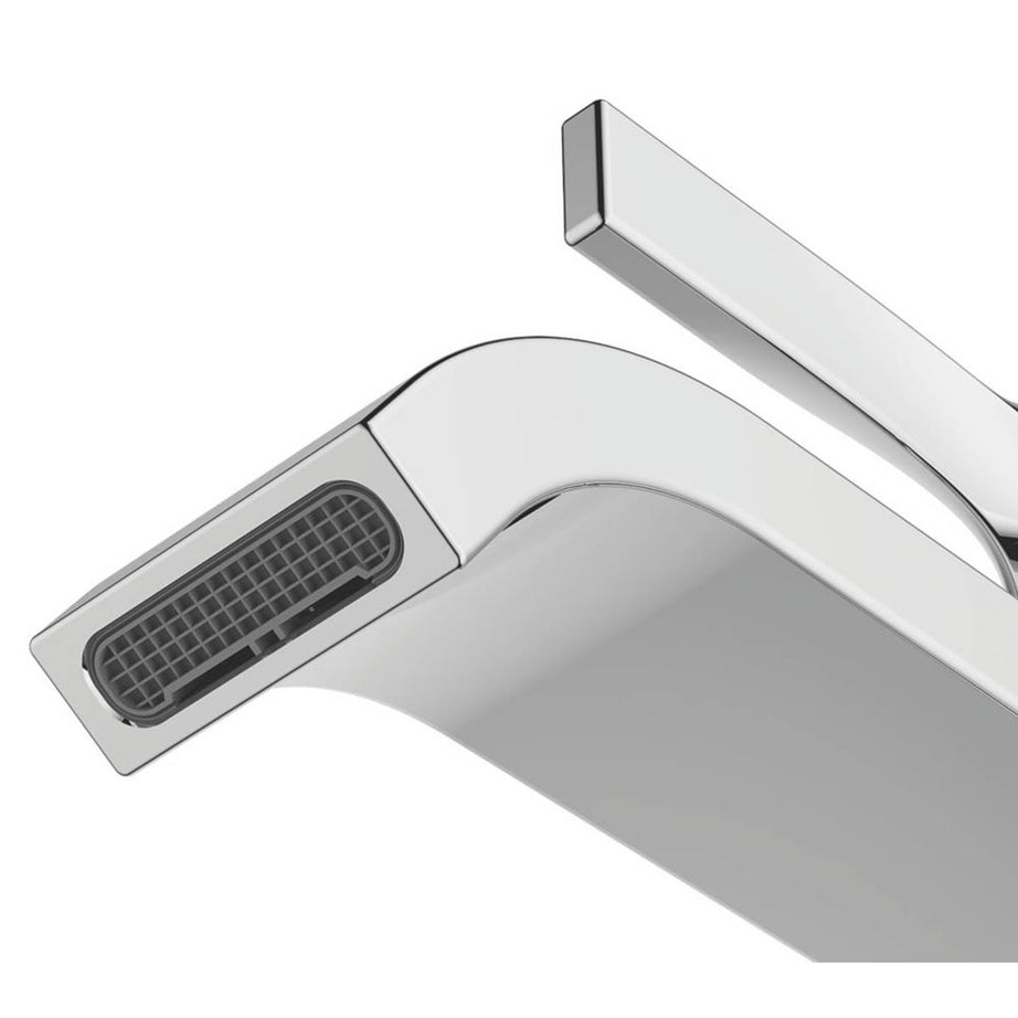 Swirl Basin Tap Mono Mixer Brass Chrome Plated Single Lever Contemporary - Image 4