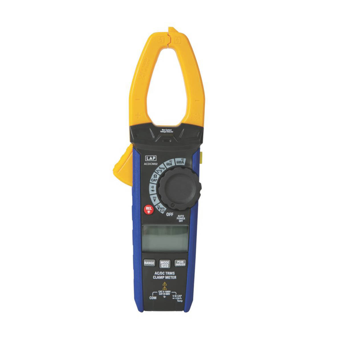LAP Digital Clamp Meter 600A AC/DC True RMS CAT III LCD Display REL VFD - Image 3