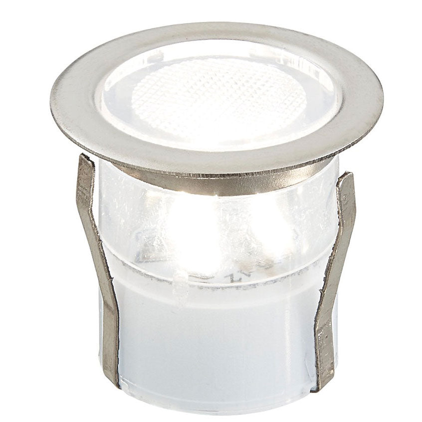 LED Decking Lights Chrome Outdoor Garden Modern Recessed 4000K Pack Of 10 - Image 2