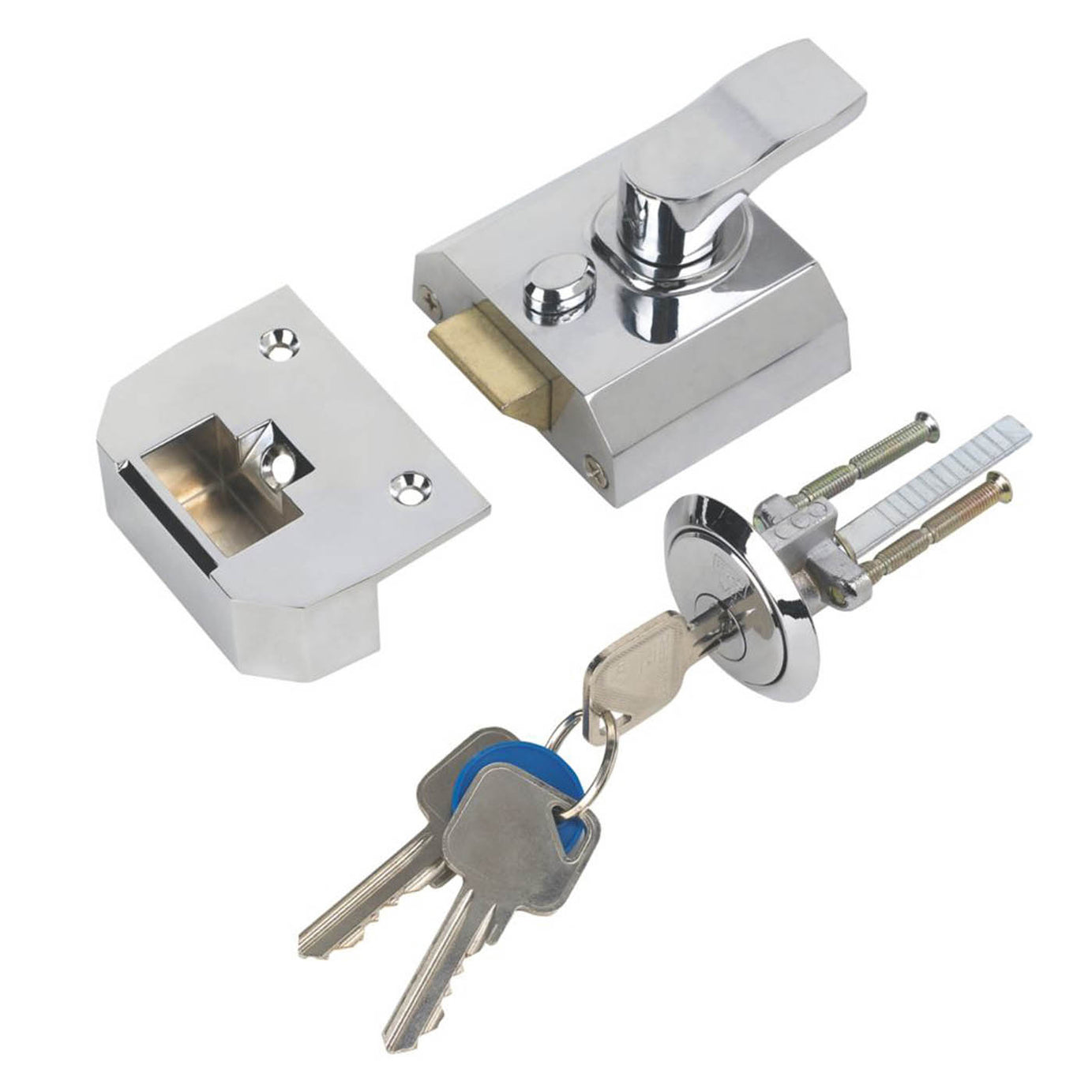 Smith & Locke  Traditional Night Latch Polished Chrome 40mm Backset - Image 2