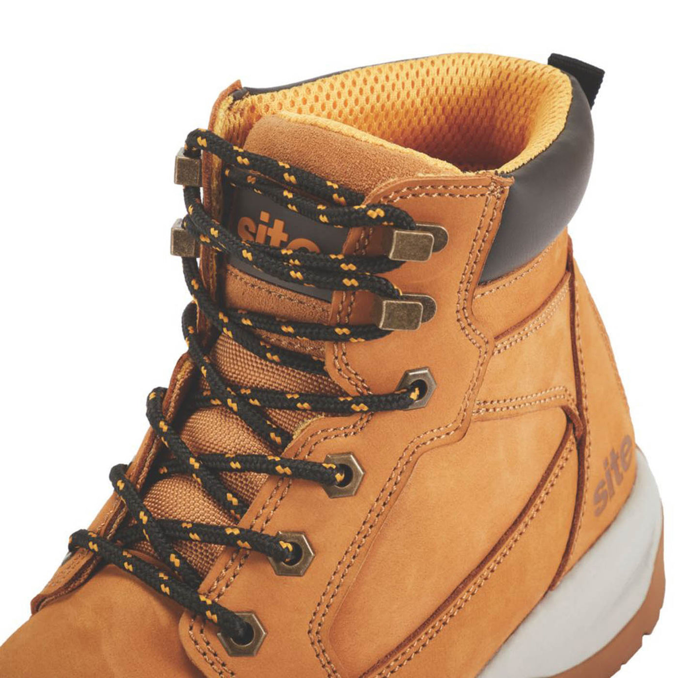 Site Safety Boots Mens Standard Fit Brown Leather Work Shoes Steel Toe Size 6 - Image 5