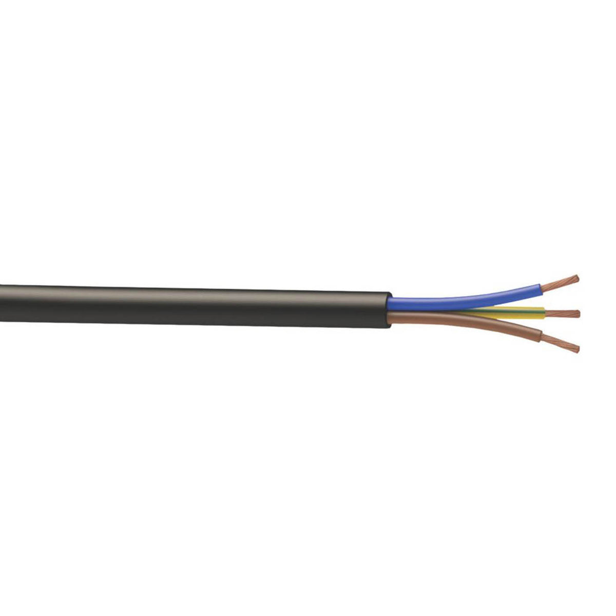 Time Flexible Cable 3183P Black 3-Core 1.5mm² Round Indoor Outdoor Drum 25m - Image 1