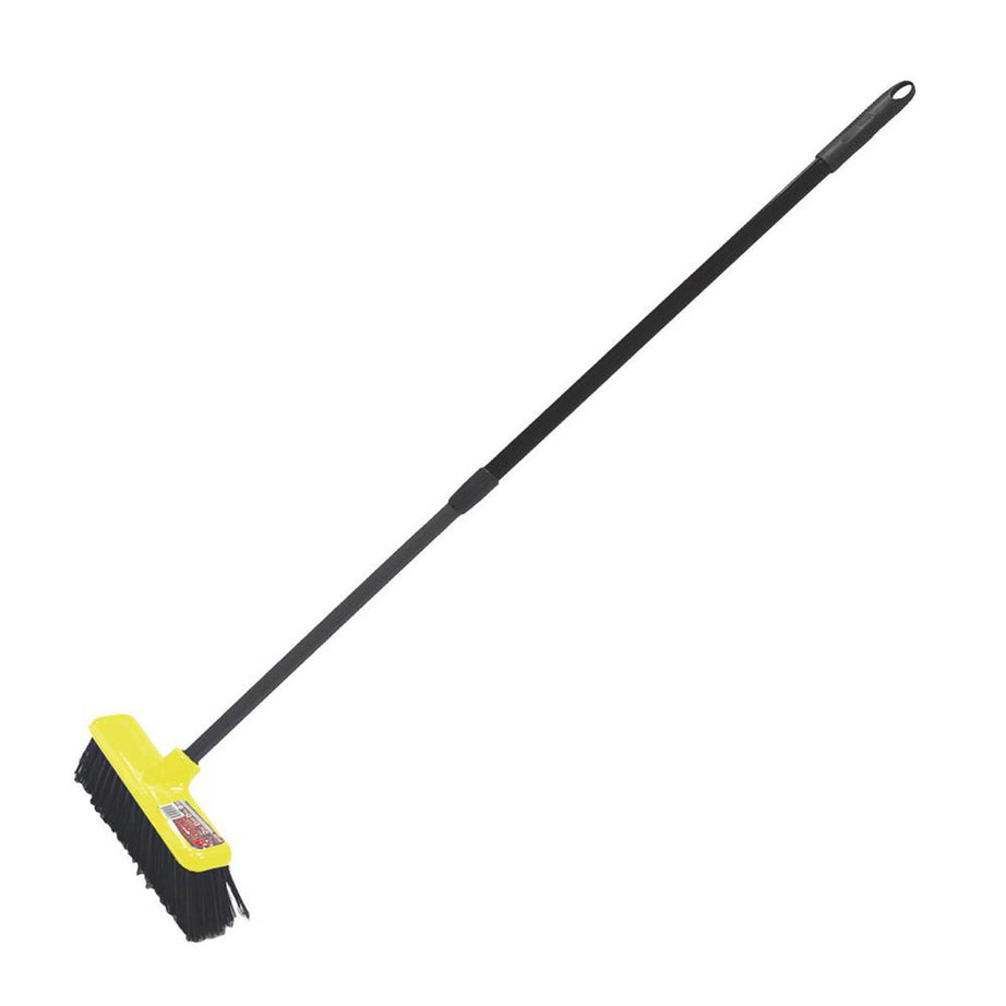 Red Gorilla Hard Broom Indoor Outdoor Lightweight Extendable Handle 12" (30cm) - Image 1