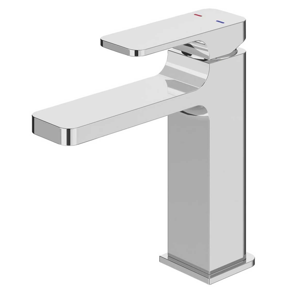 Swirl Basin Tap Mono Mixer Chrome Single Lever Brass Clicker Waste Bathroom - Image 1