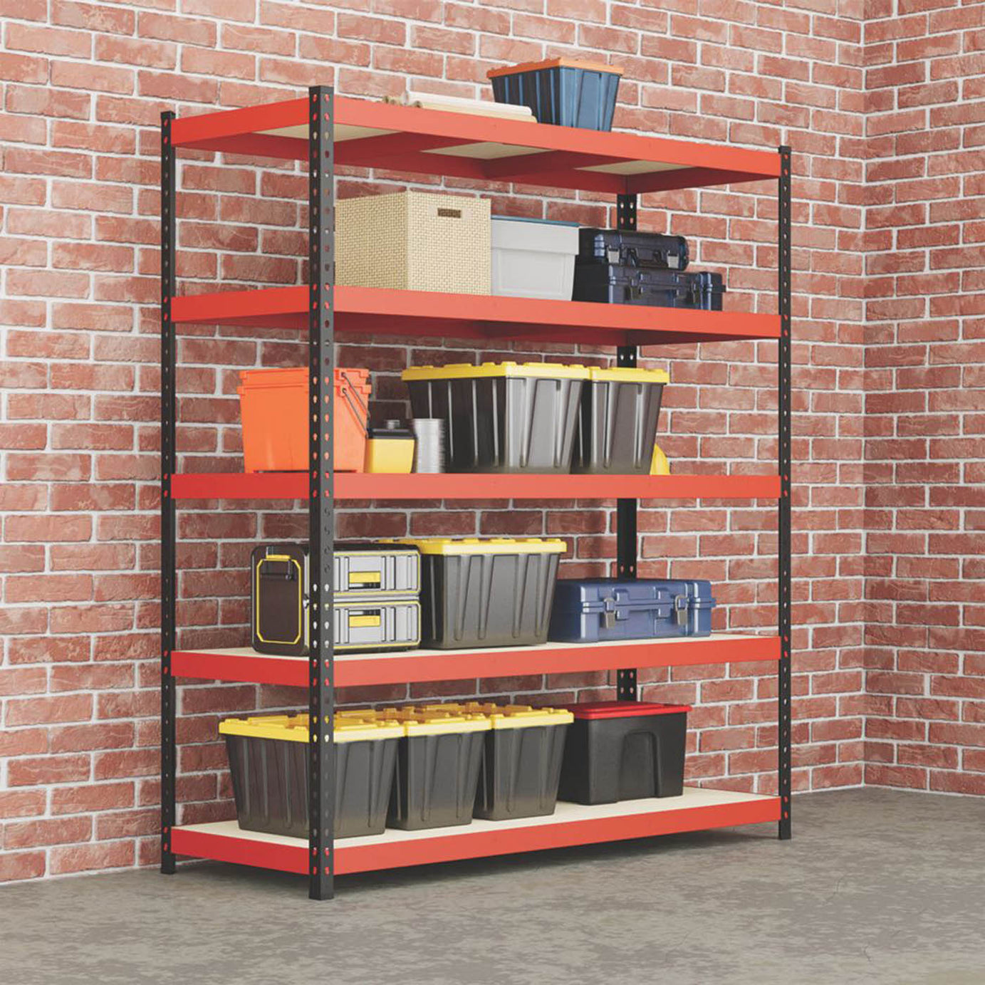 Shelving Unit 5-Tier Metal Garage Storage Shelves Racking Heavy Duty 180x160cm - Image 5