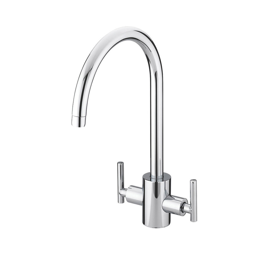 Bristan Kitchen Tap Mono Mixer Chrome Double Lever Ceramic Disc Modern Faucet - Image 1