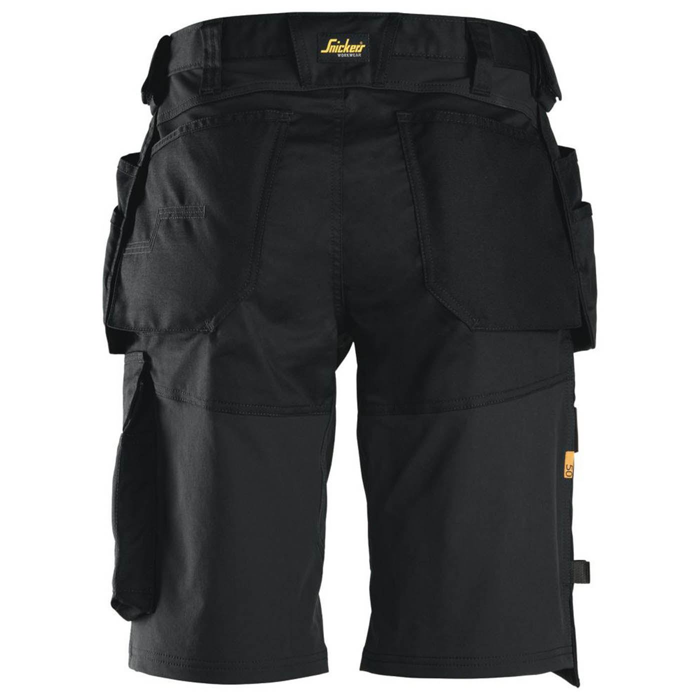 Snickers Work Shorts Mens Loose Fit Black Stretch Breathable Multi Pockets 31W - Image 5