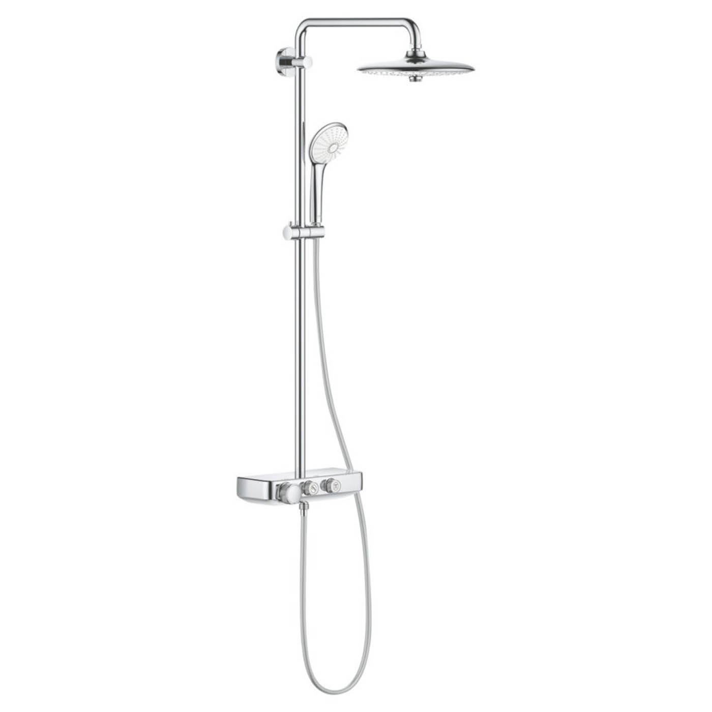 Grohe Thermostatic Mixer Shower 3 Spray Pattern SmartControl Dual Head Chrome - Image 1