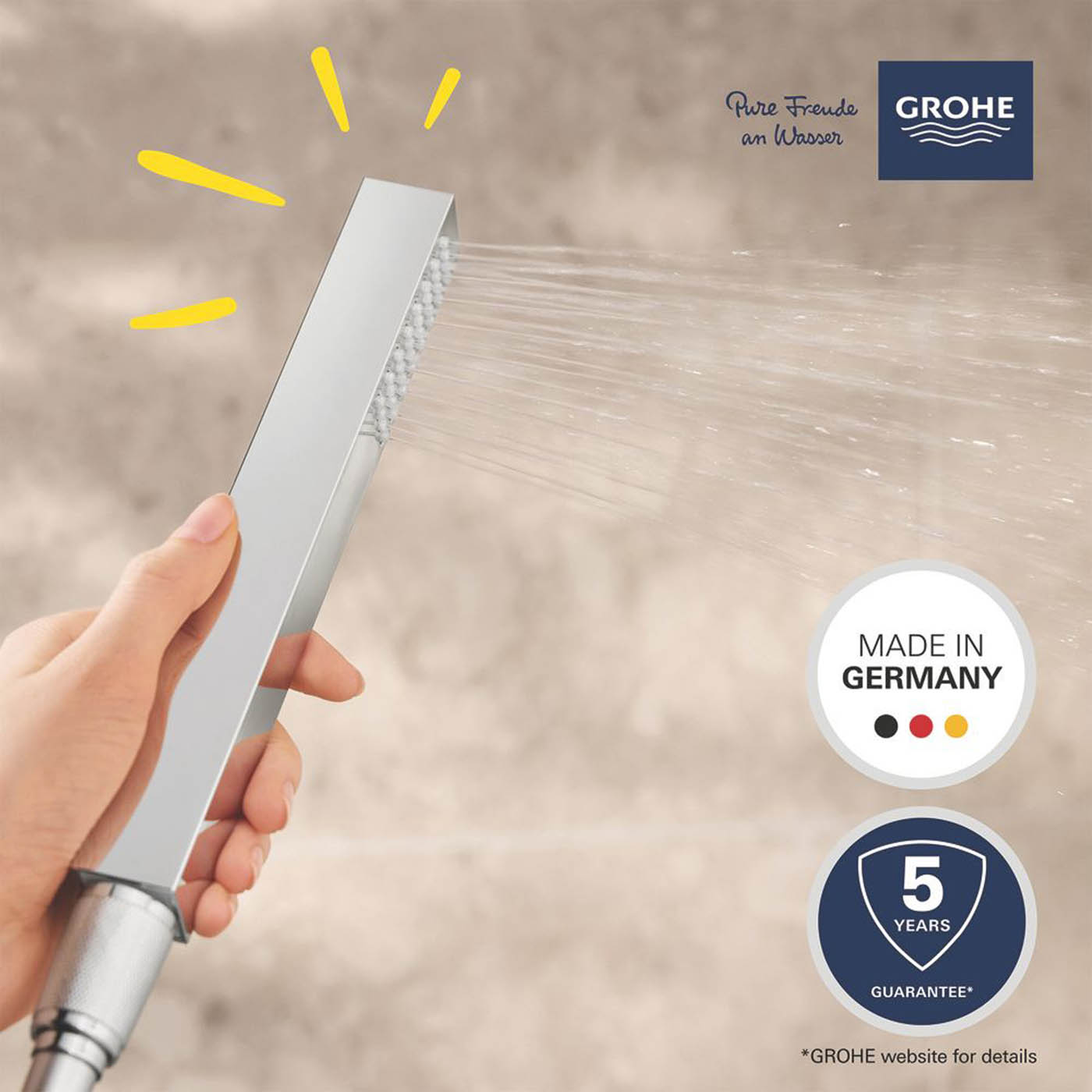 Grohe Vitalio Joy Cube Hand Shower StarLight Chrome 25 x 216mm - Image 2