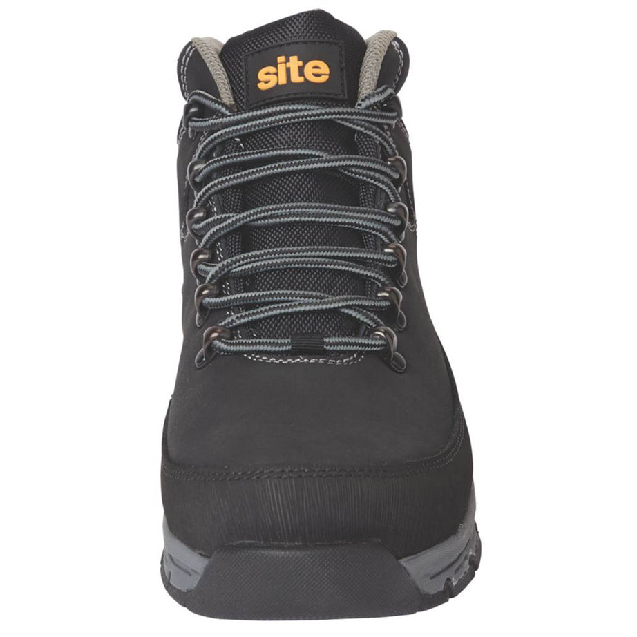 Site Safety Boots Unisex Standard Fit Black Leather Work Shoes Steel Toe Size 10 - Image 3