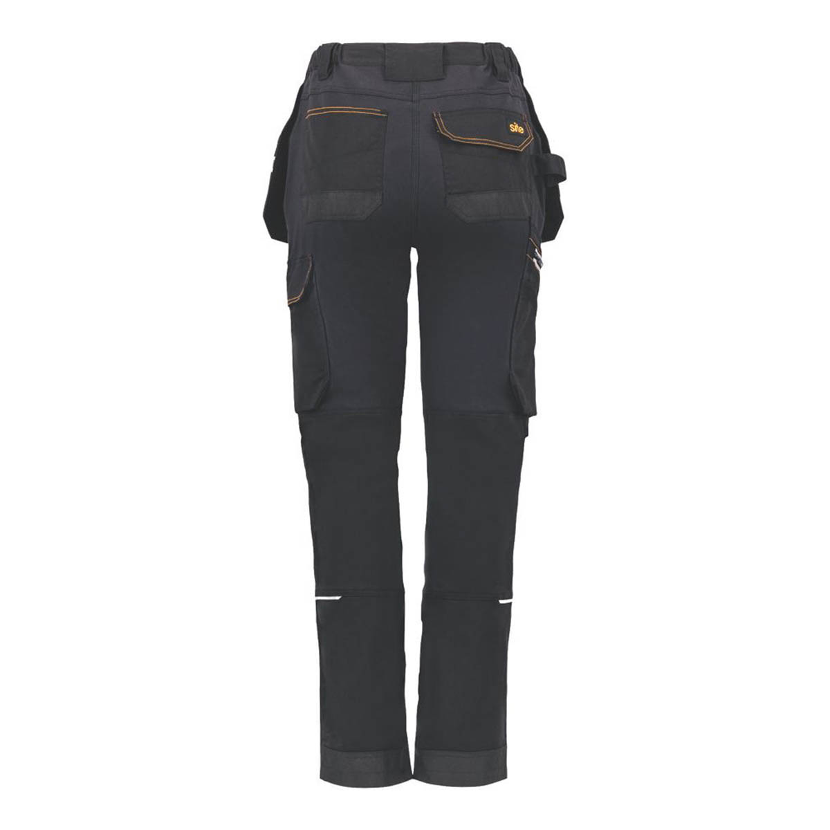 Site Work Trousers Womens Regular Fit Black Grey Multi Pockets Size 14 31"L - Image 6