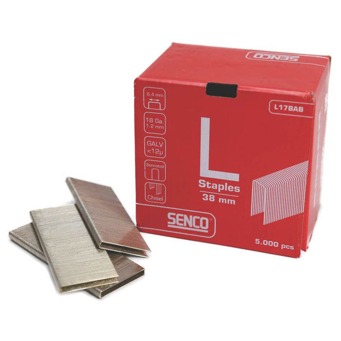 Senco L Staples Galvanised S150LS 18G Narrow Crown Stapler 38 x 6.4mm 5000 Pack - Image 2