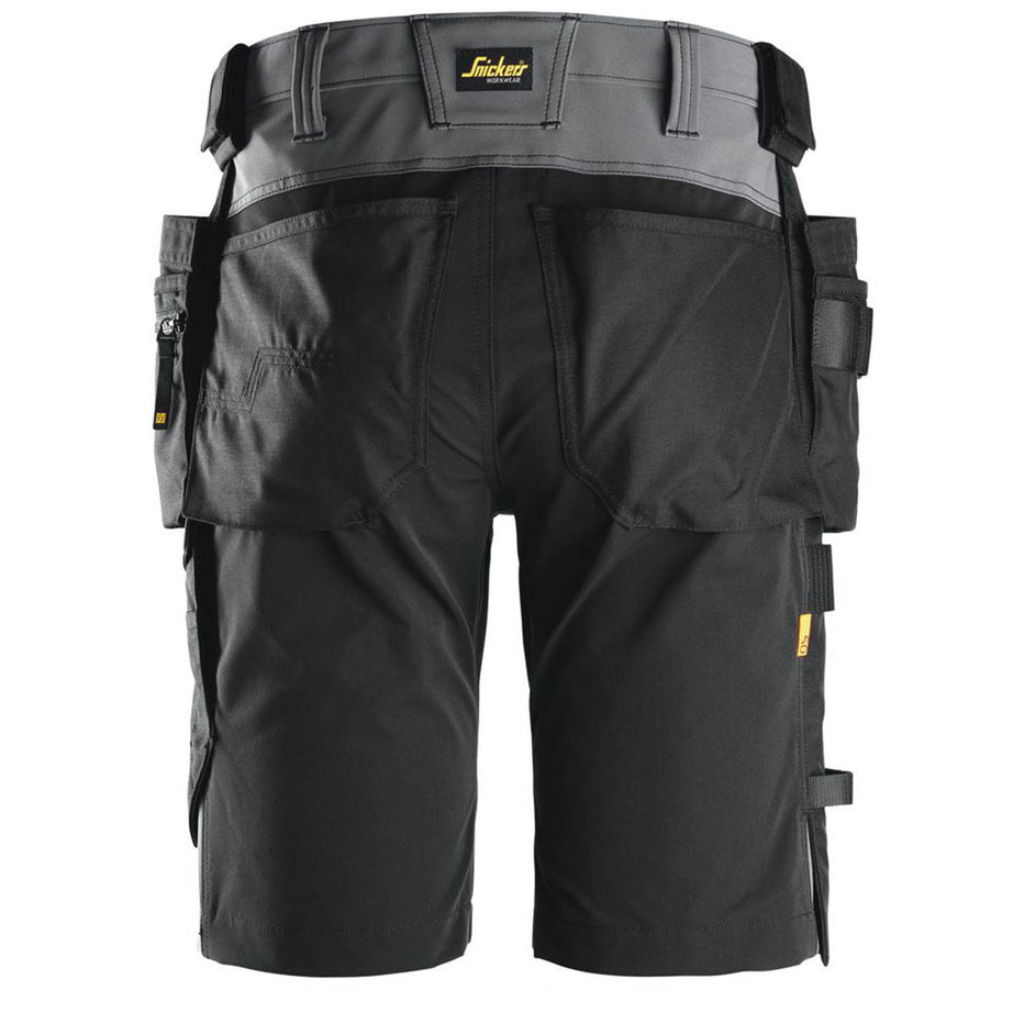 Snickers Mens Work Shorts 6175 Stretch Steel Grey Black Cargo Pocket 35" W - Image 6