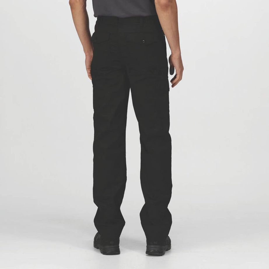 Regatta Mens Work Trousers Cargo 6 Pockets Black Water Repellent 38" W 29" L - Image 4