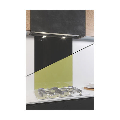 AluSplash Splashback Black/Olive Green 600x800x4mm - Image 1