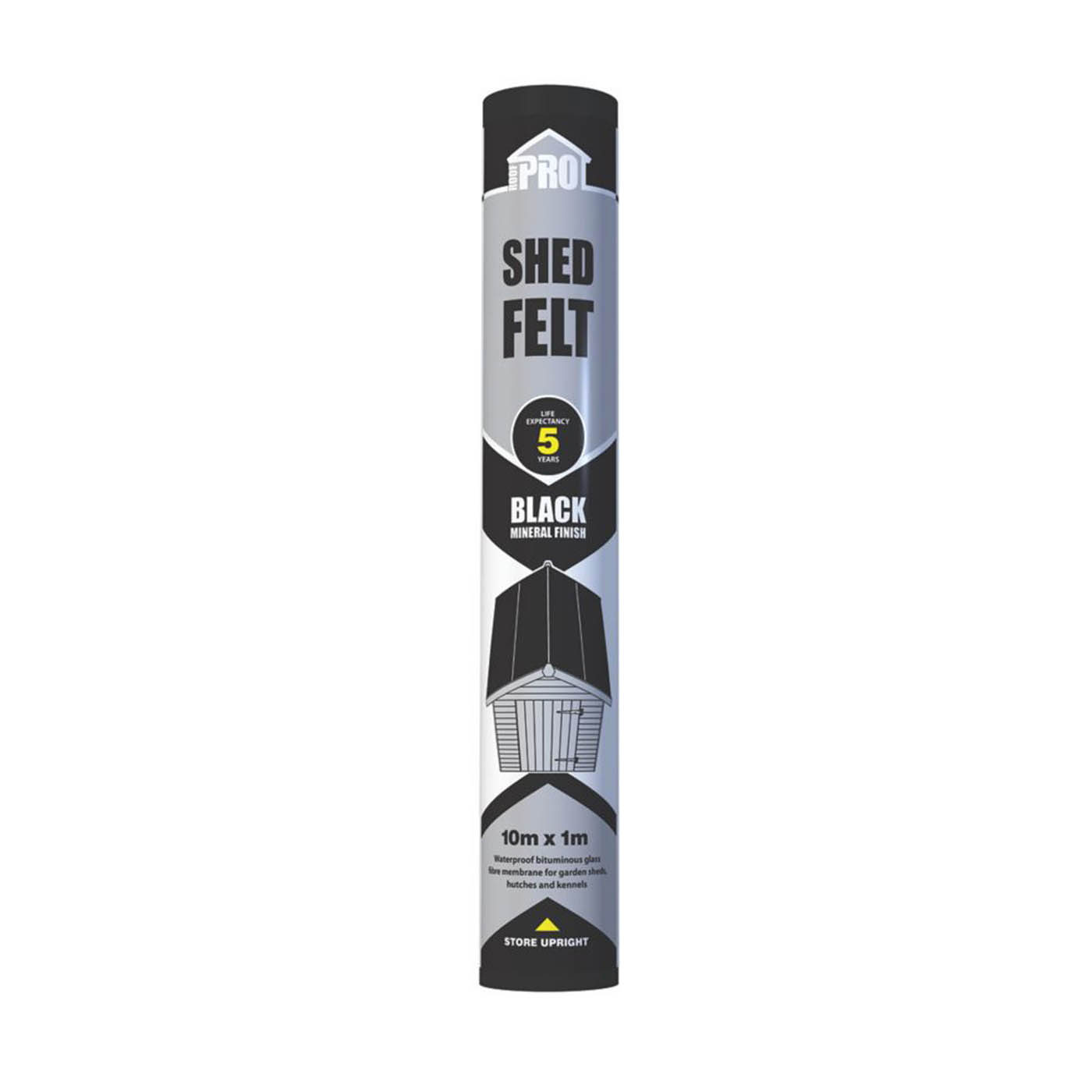 Shed Felt Roofing Bitumen Black Weatherproof UV Resistant 10m² Outdoor 1x10m - Image 2
