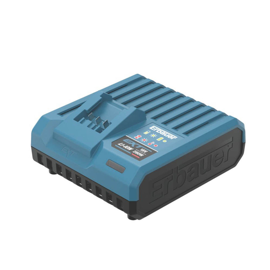 Erbauer Battery Charger Fast 18V Li-Ion EXT LED Lights Quiet Powerful Compact - Image 1