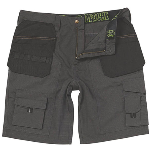 Apache APKHT Holster Pocket Work Shorts Grey / Black 30" W - Image 1