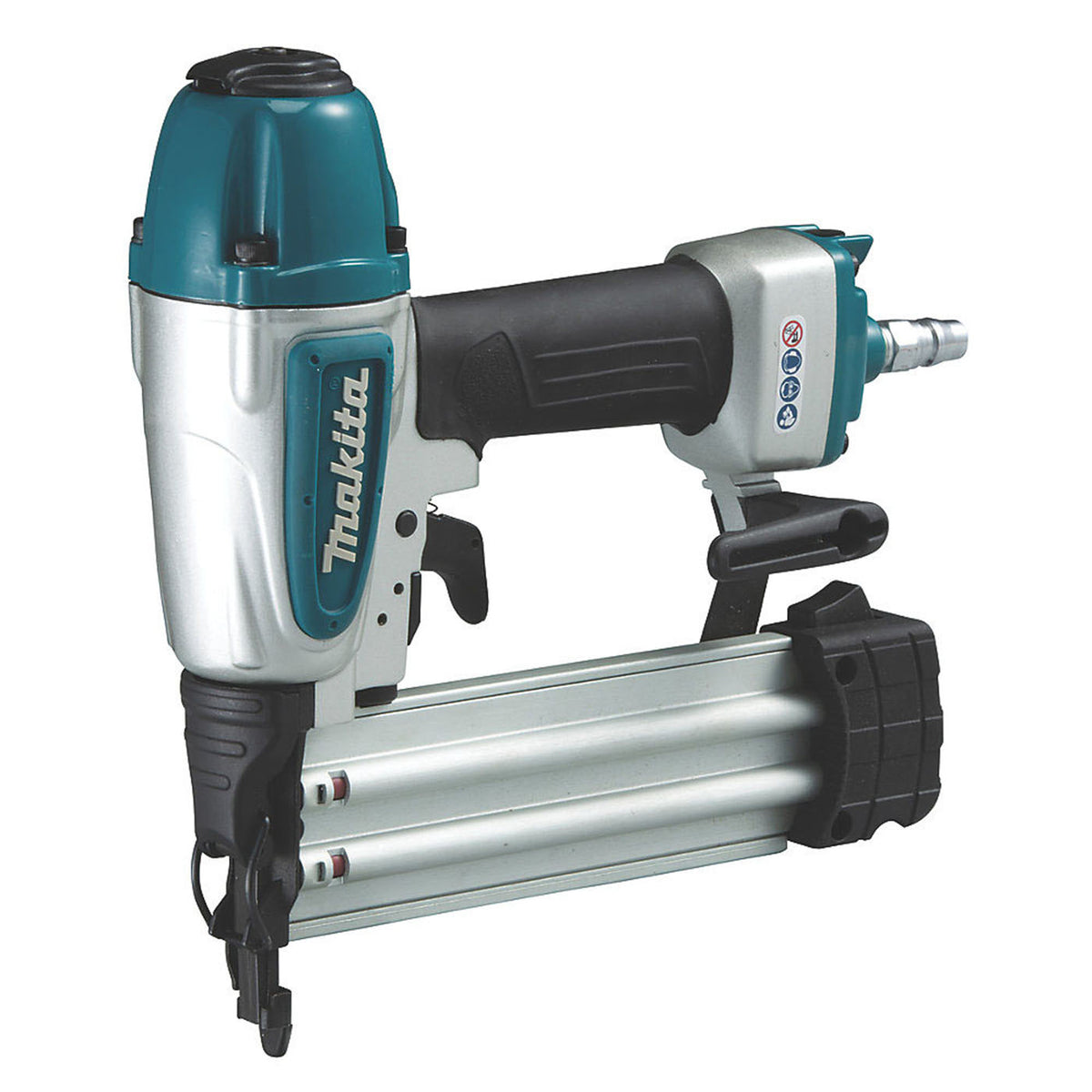Makita Air Nail Gun AF506 50mm Second Fix Pneumatic Straight Compact Nailer - Image 1