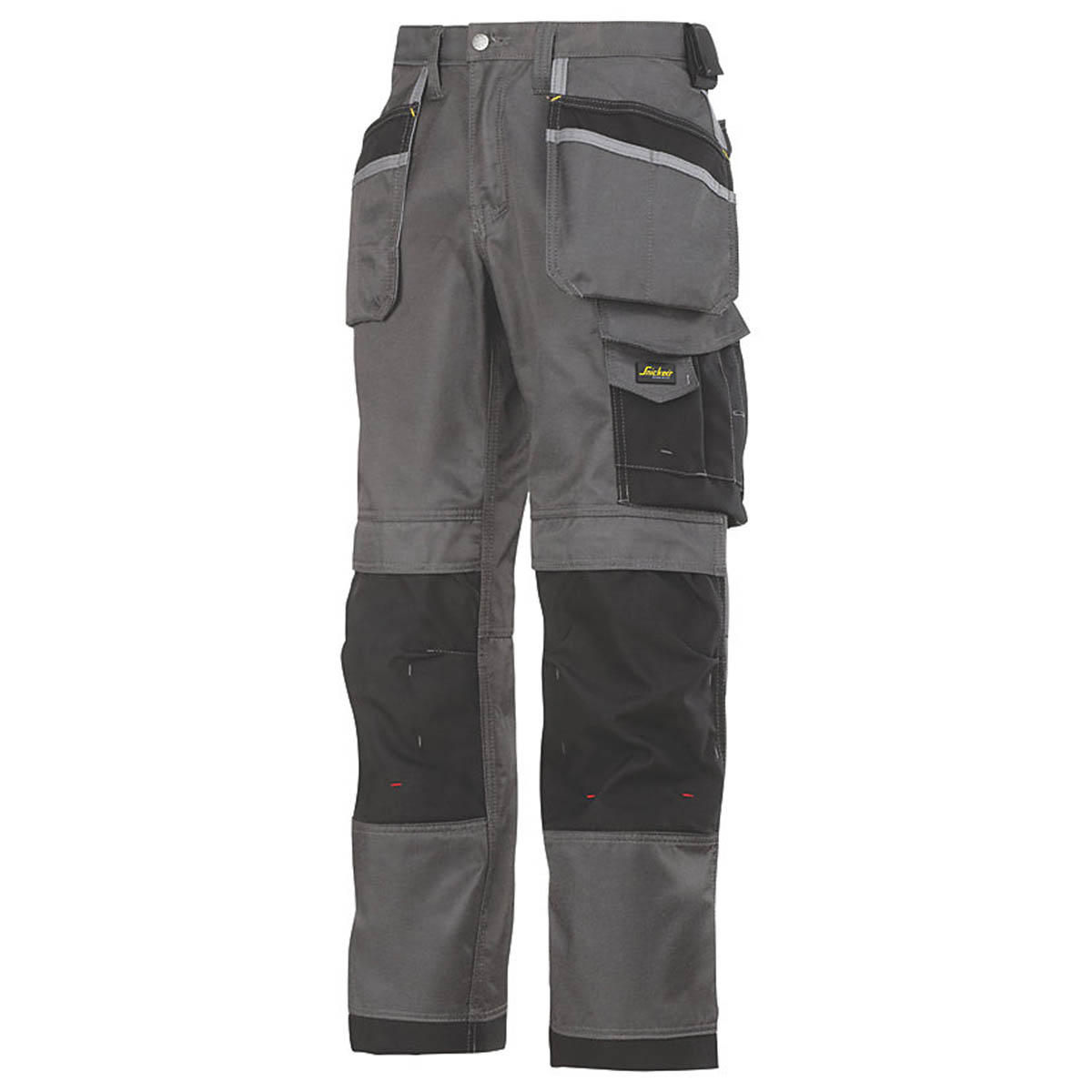 Snickers Work Trousers Mens Relaxed Fit Grey Black Multi Pockets Cargo 30"W 30"L - Image 1