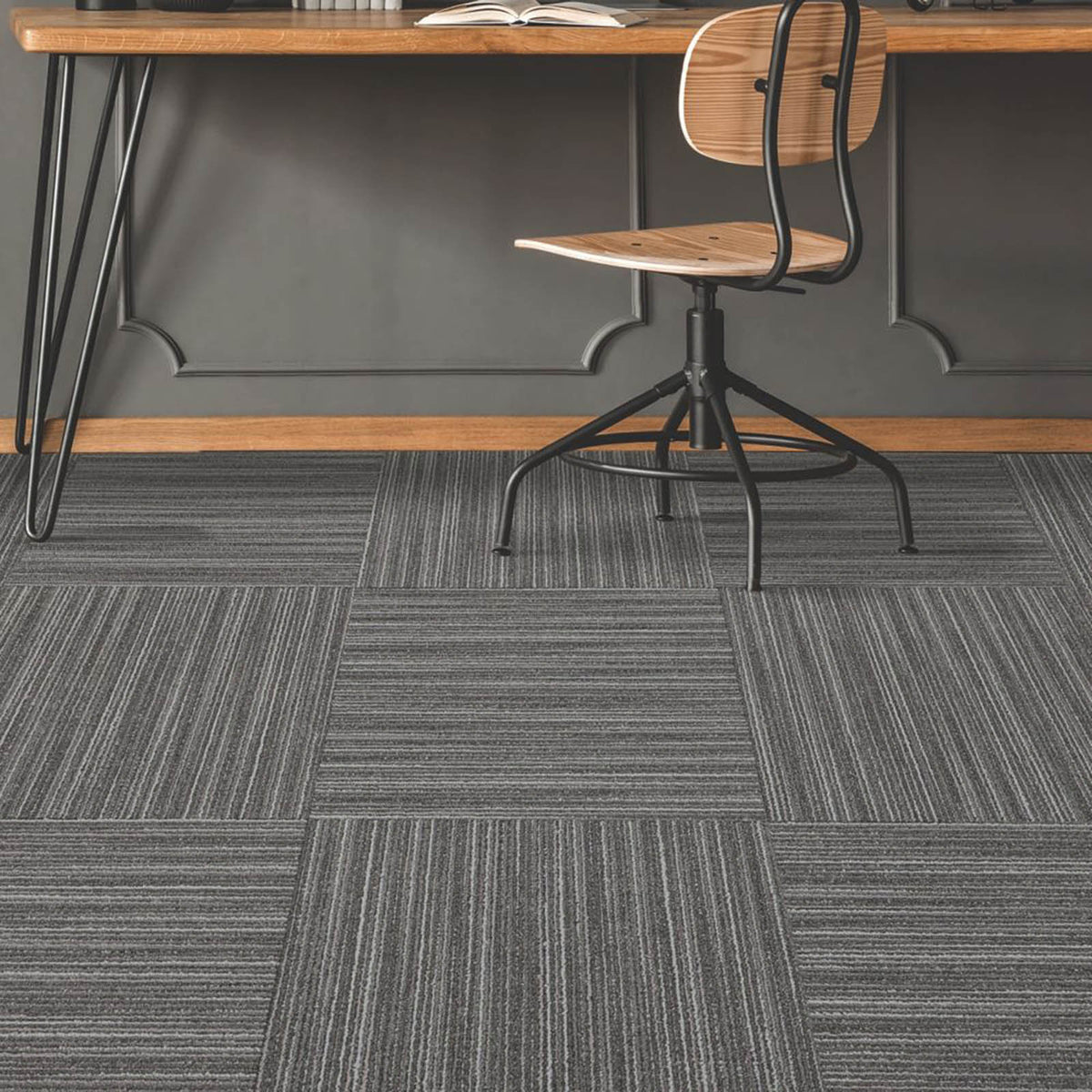 Mercury  Tungsten Grey Carpet Tiles 500 x 500mm 20 Pack - Image 3