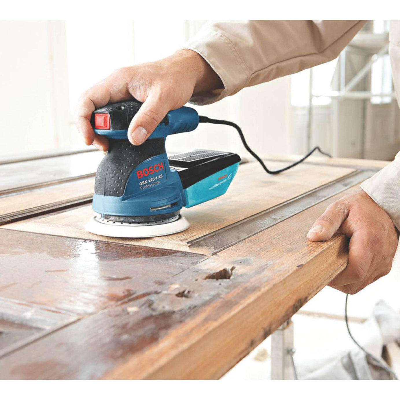 Bosch Random Orbit Sander GEX 125-1 AE 125mm Electric 230V - Image 5
