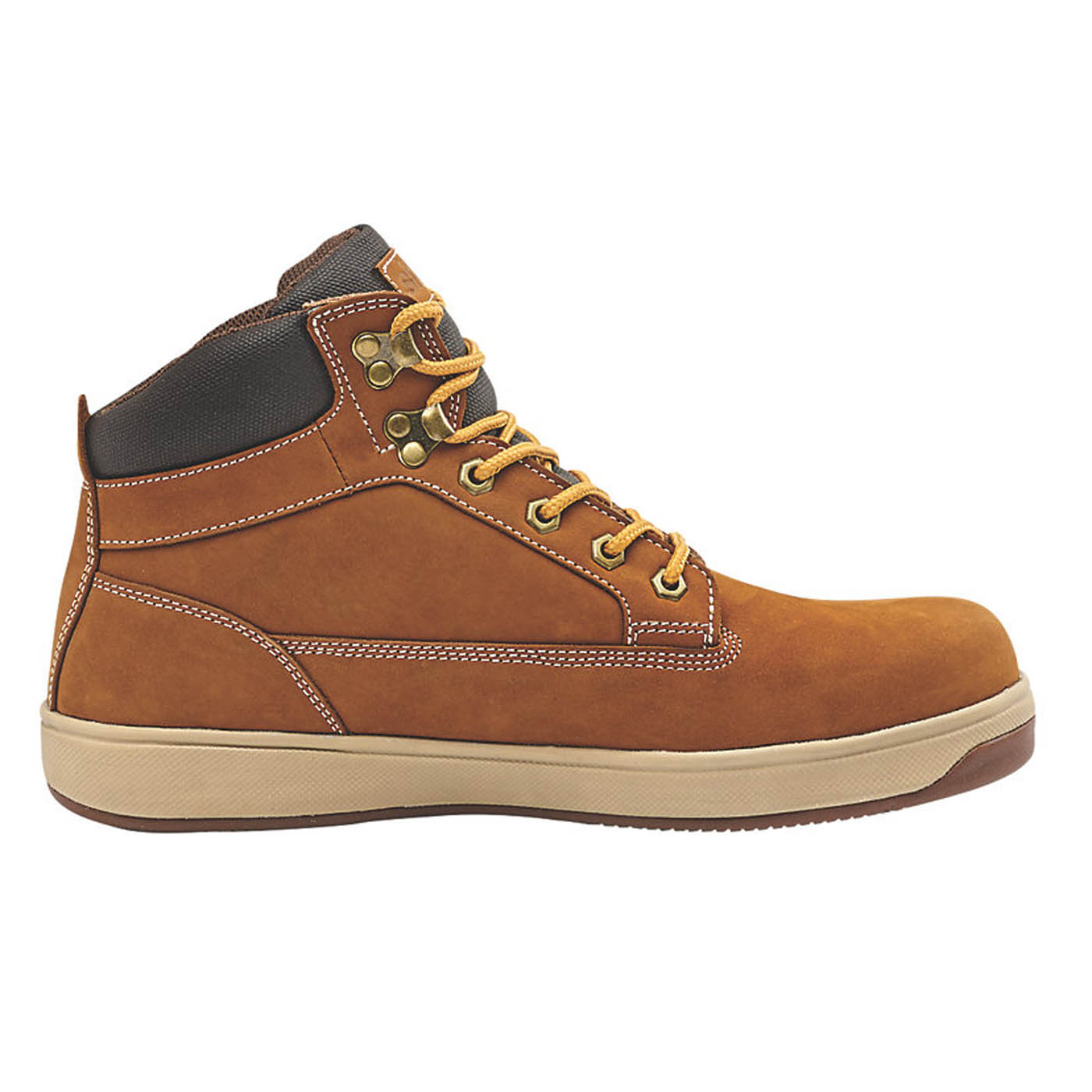 Site Safety Boots Mens Wide Fit Dark Honey Leather Lightweight Steel Toe Size 12 - Image 3