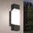 Outdoor LED Wall Light Black Modern Corner Mount Patio Porch Warm White 550lm - Image 2