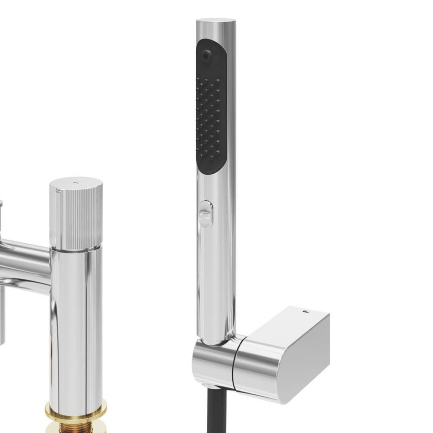 Swirl Gallen Chrome 228mm Deck Mounted Dual Control Manual Shower Mixer Tap - Image 5