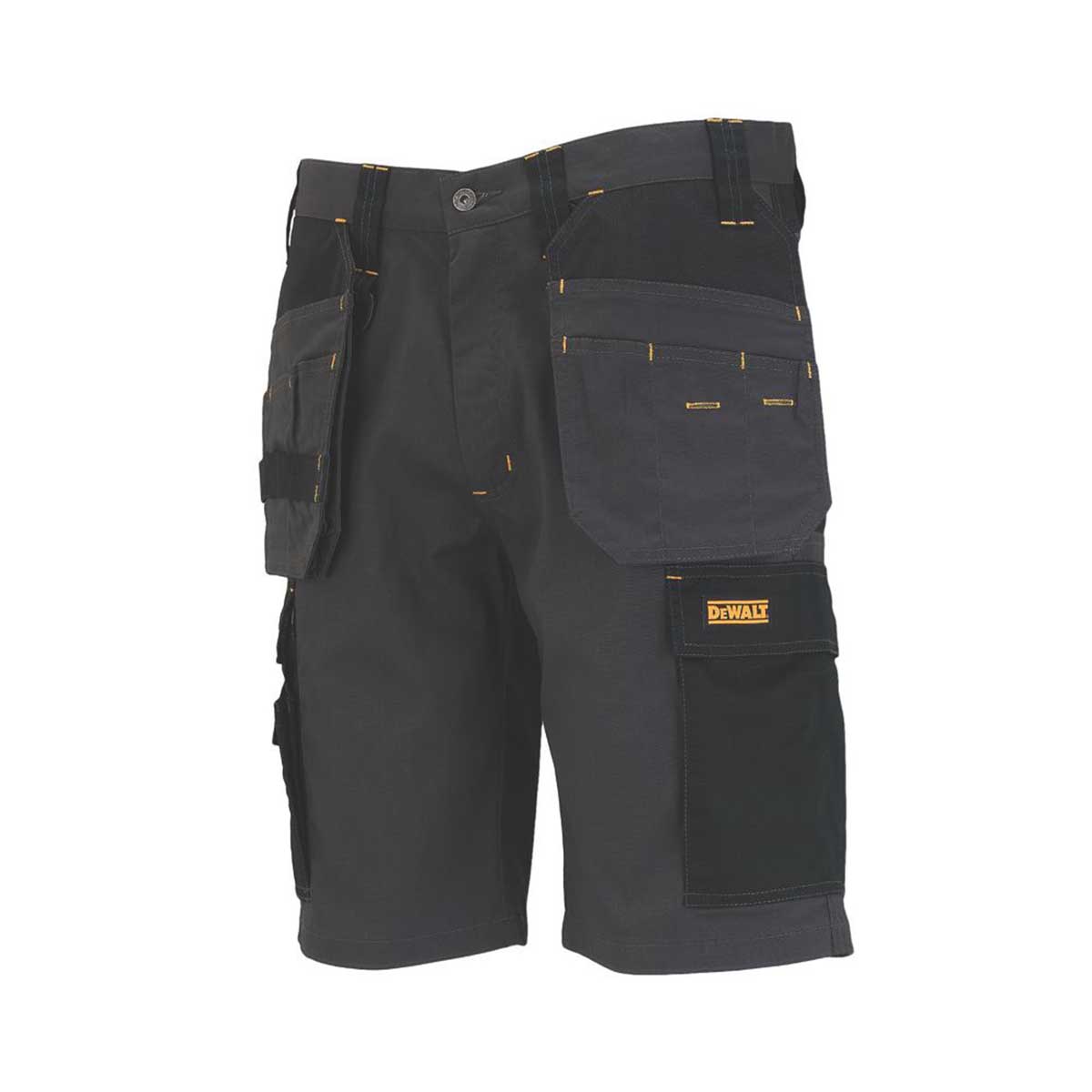 DeWalt Work Shorts Mens Regular Fit Grey Black Multi Pockets Cargo Breathable 32"W - Image 3